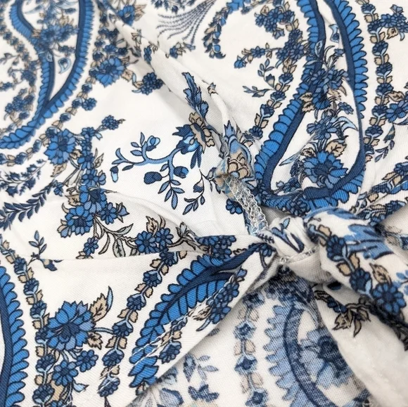 H&M paisley tie front crop top size S - Picture 7 of 13